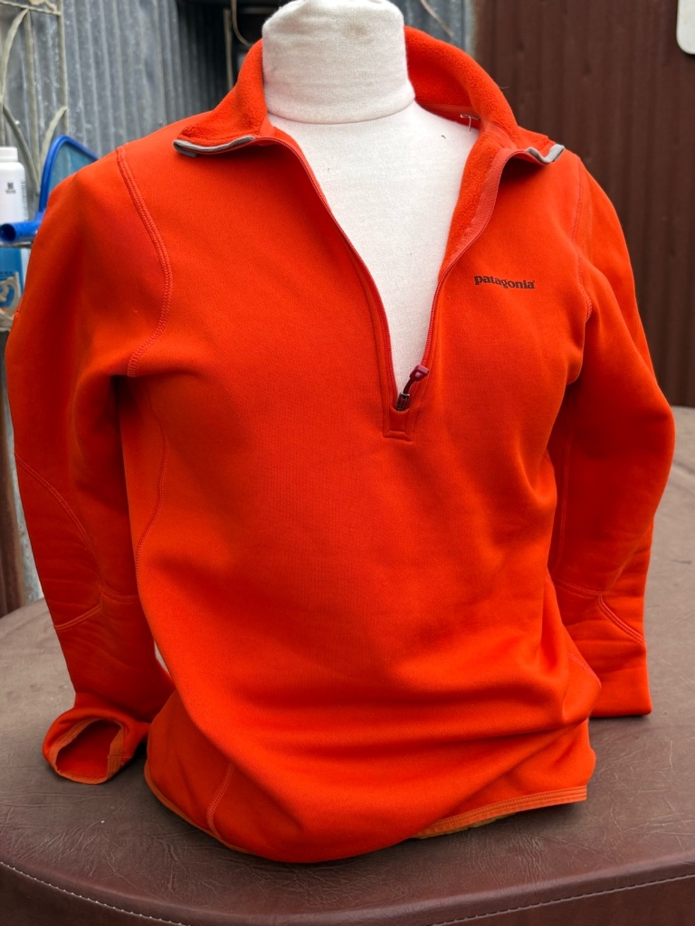 Patagonia Orange Half-Zip Fleece Pullover
